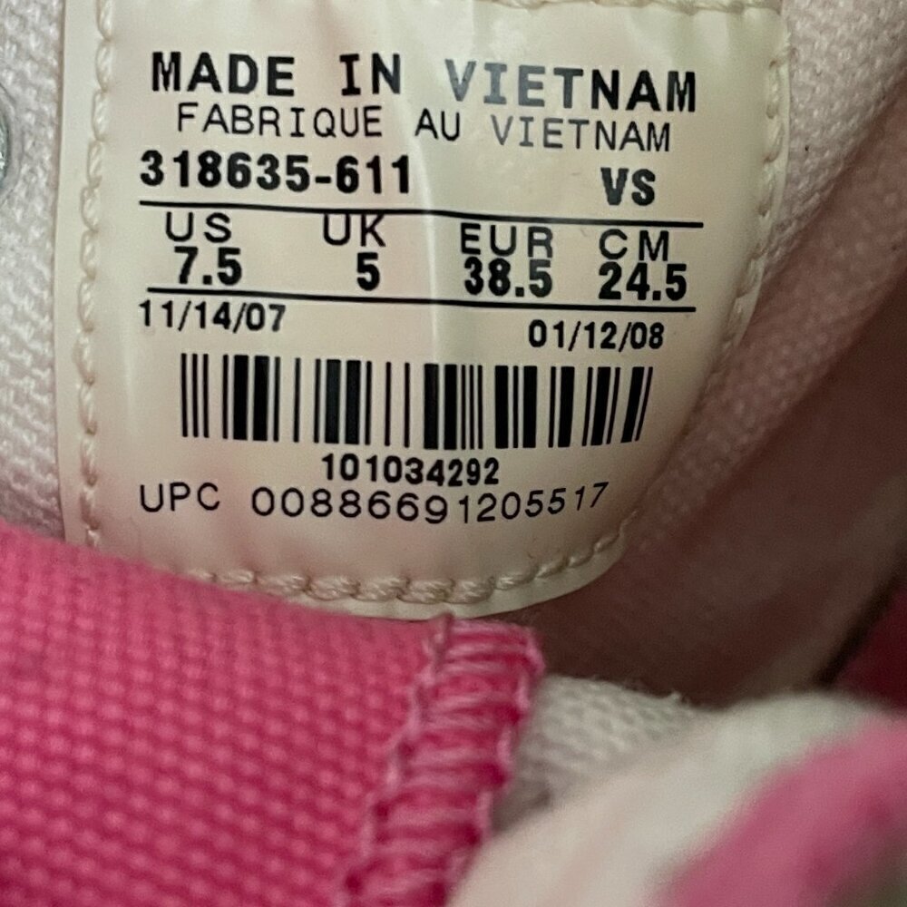 Nike Outbreak High Top Sneakers Pink & Green Retro Canvas Women's size 7.5 - Picture 9 of 10